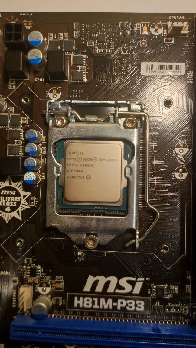 Набір: материнська плата MSI H81M-P33+Xeon E3-1220v3+8Gb DDR3