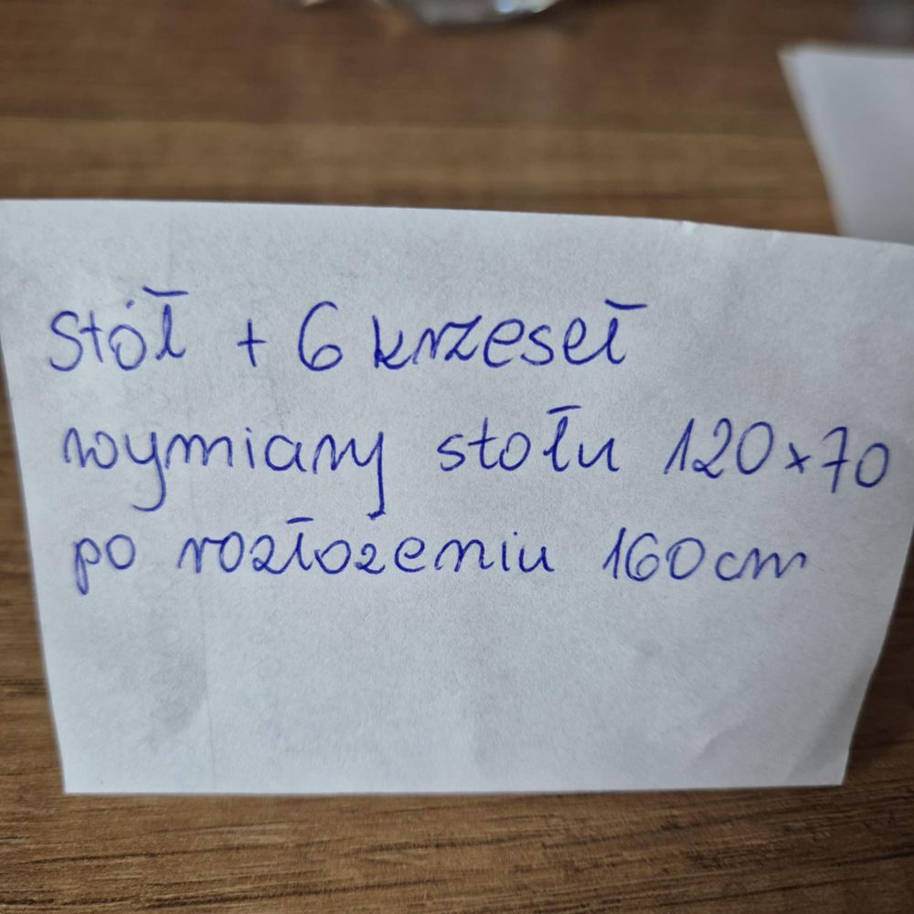 Stol i 6 krzesel