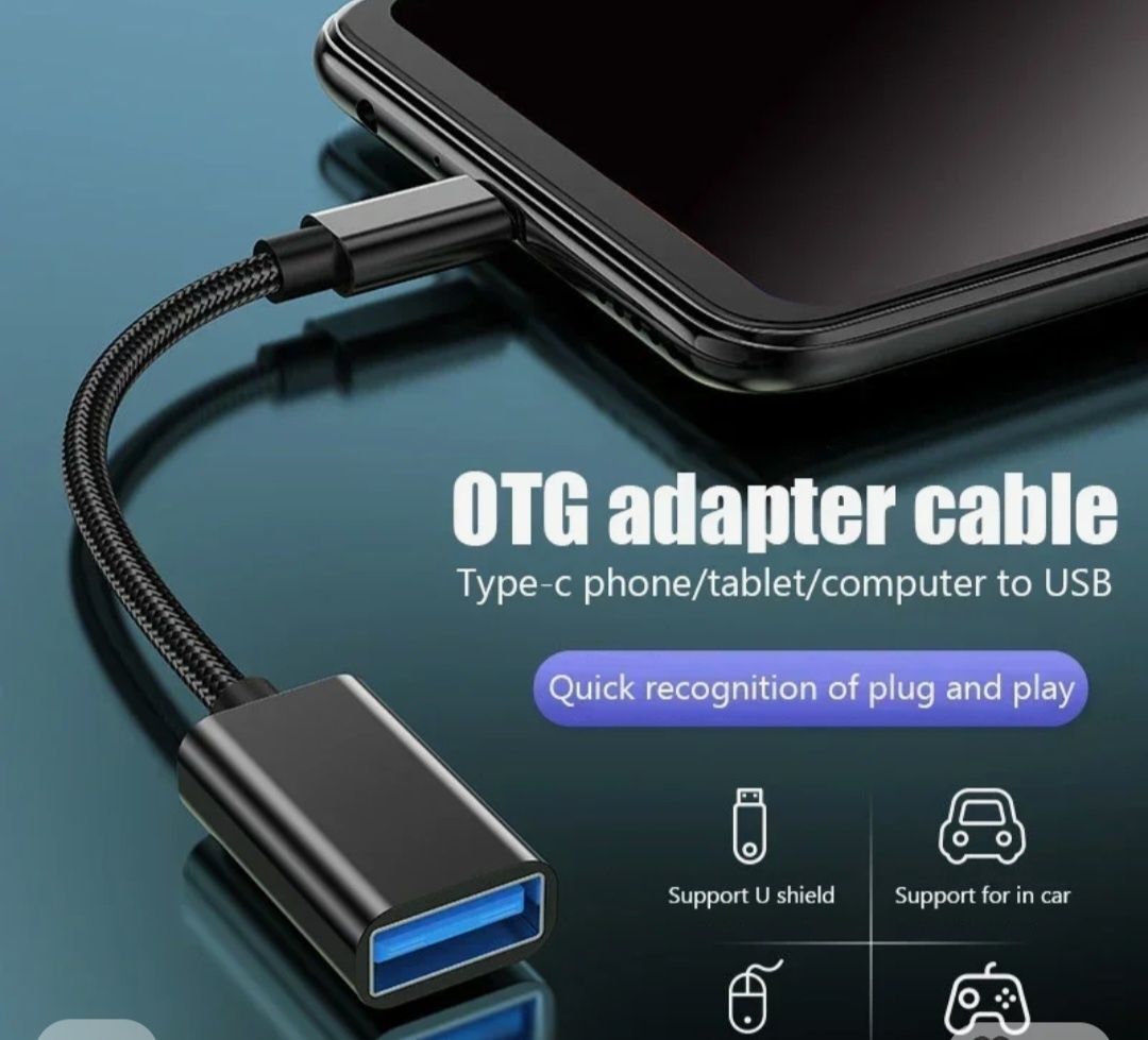 Кабель OTG разъёмы USB и Type-C