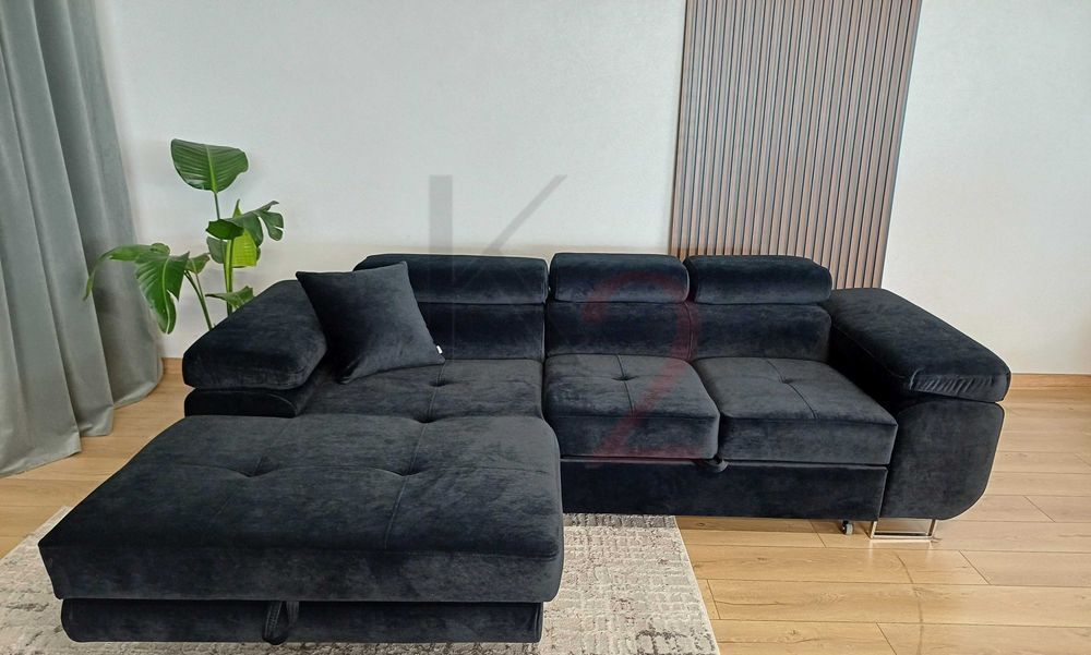 Narożnik ALEX MINI, rogówka, USB rozkładana kanapa sofa +GRATIS