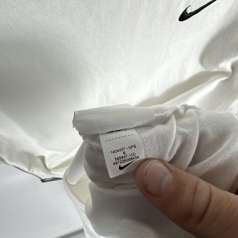 Футболка Nike Basic White Swoosh мужская белая найк базовая чоловіча