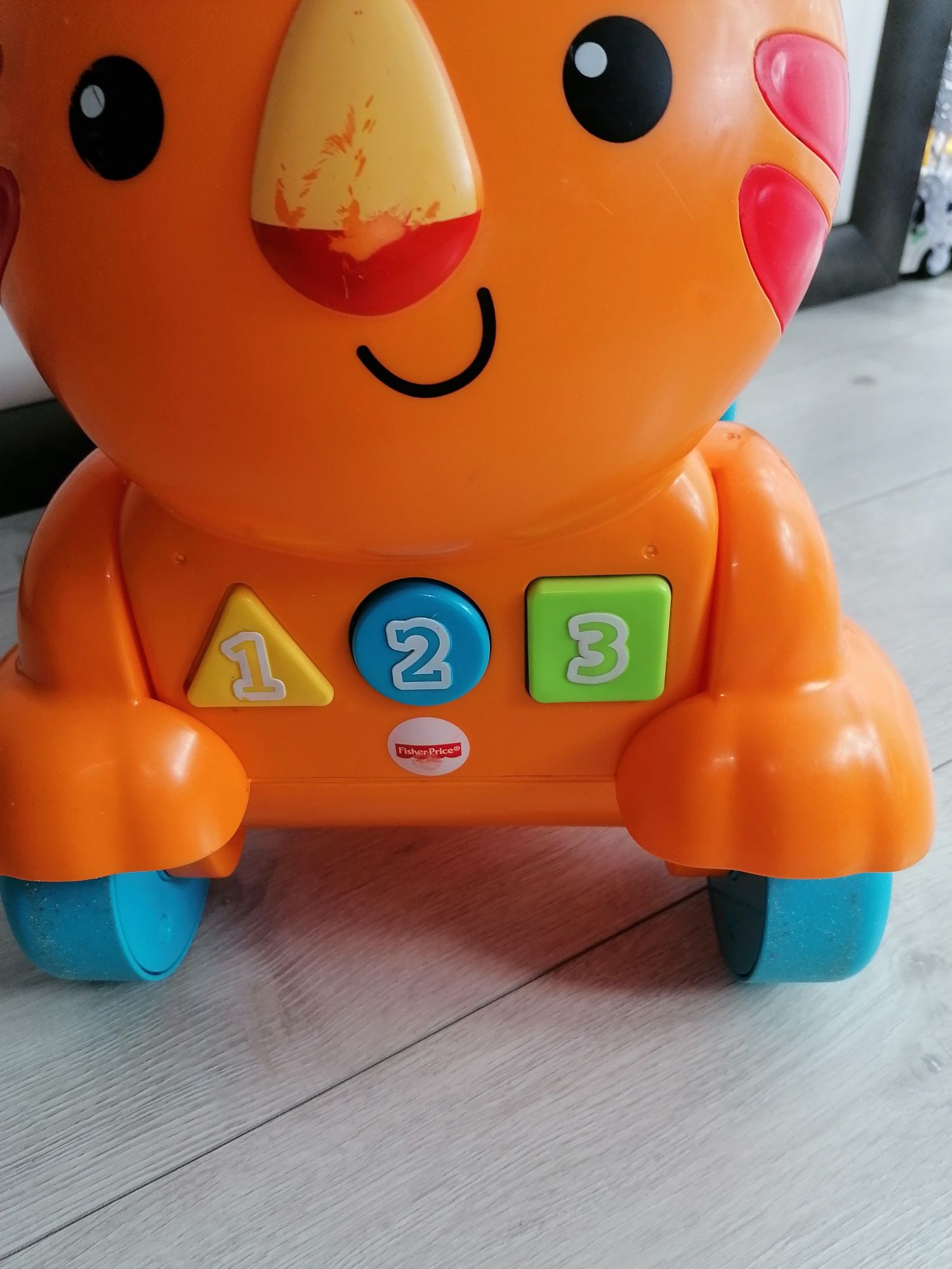 Pchacz jeździk dla dziecka Fisher Price 2 w 1 tygrys super prezent