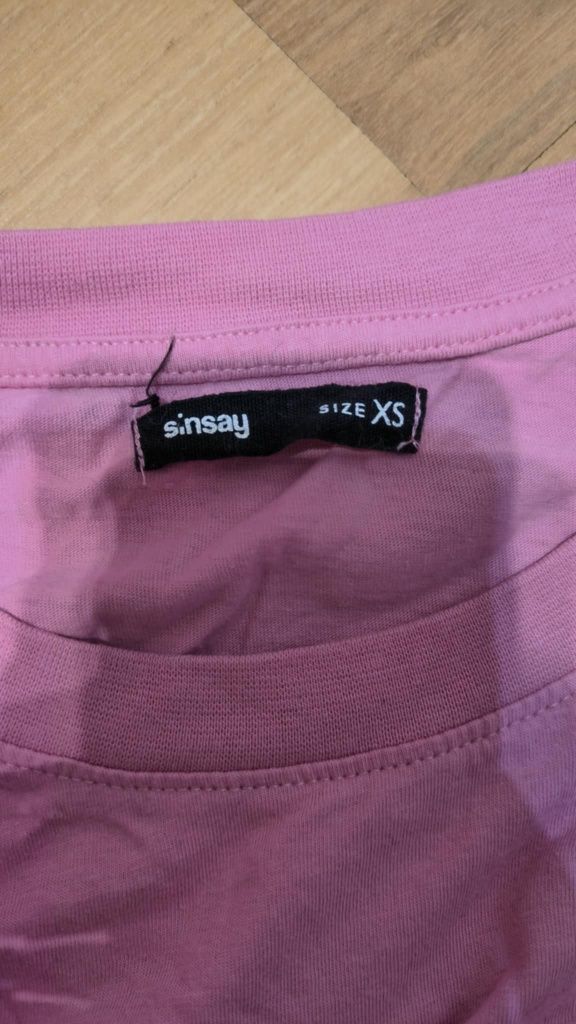 Koszulka różowa kot Sinsay xs