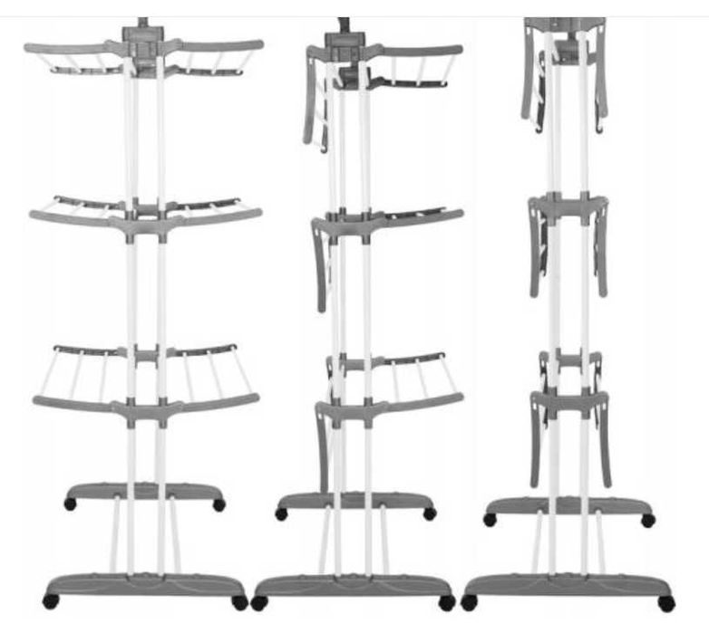Сушарка для одягу посилена  вертикальна 145/170/178  BONRO