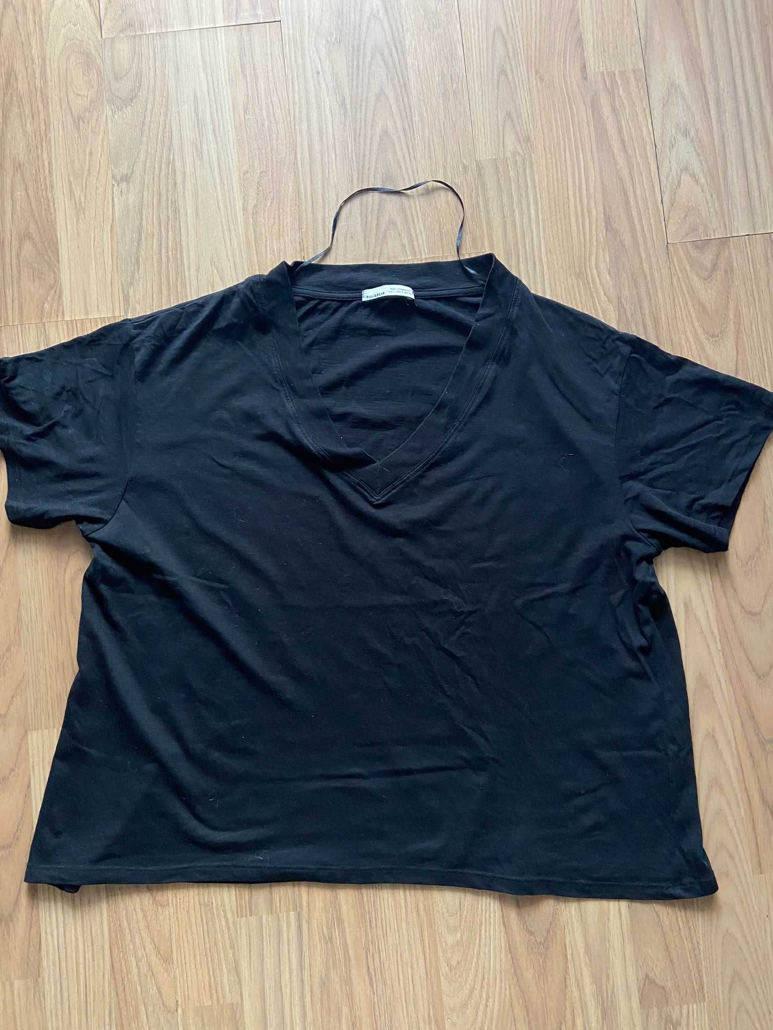 Koszulka t-shirt czarna Pull&bear L