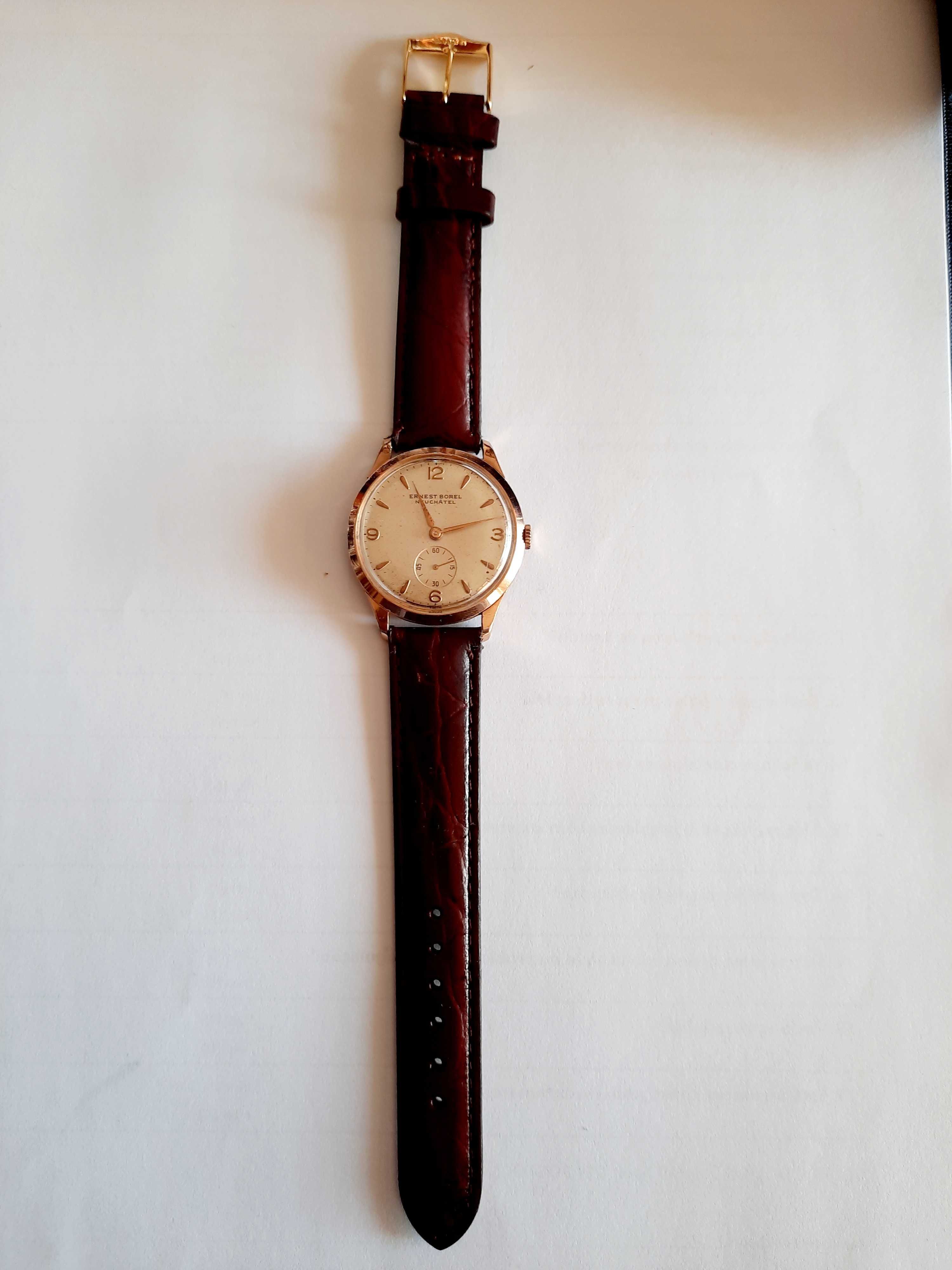 Relógio "Ernest Borel" anos 60-70, plaquet d'or