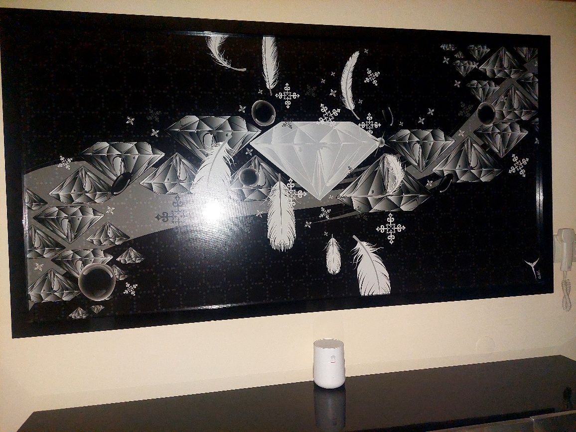 Quadro 200x100 preto e branco