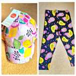 Zestaw Legginsy i czapka r.158