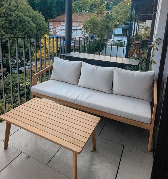 [LAST CHANCE] Sofá de 3 lugares em madeira de acácia (Sklum)