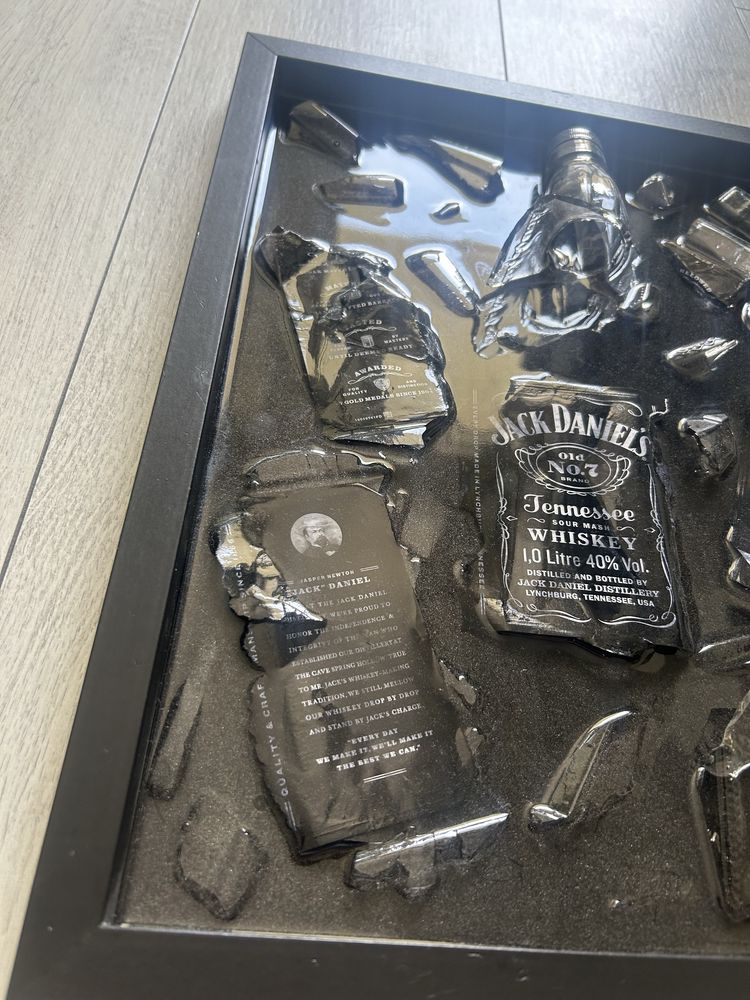 Obraz z żywicy epoksydowej jack daniels vintage retro oldschool