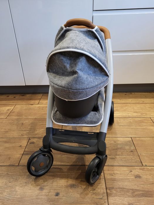 Wózek 2w1 gondola spacerówka dla lalek Quinny szary