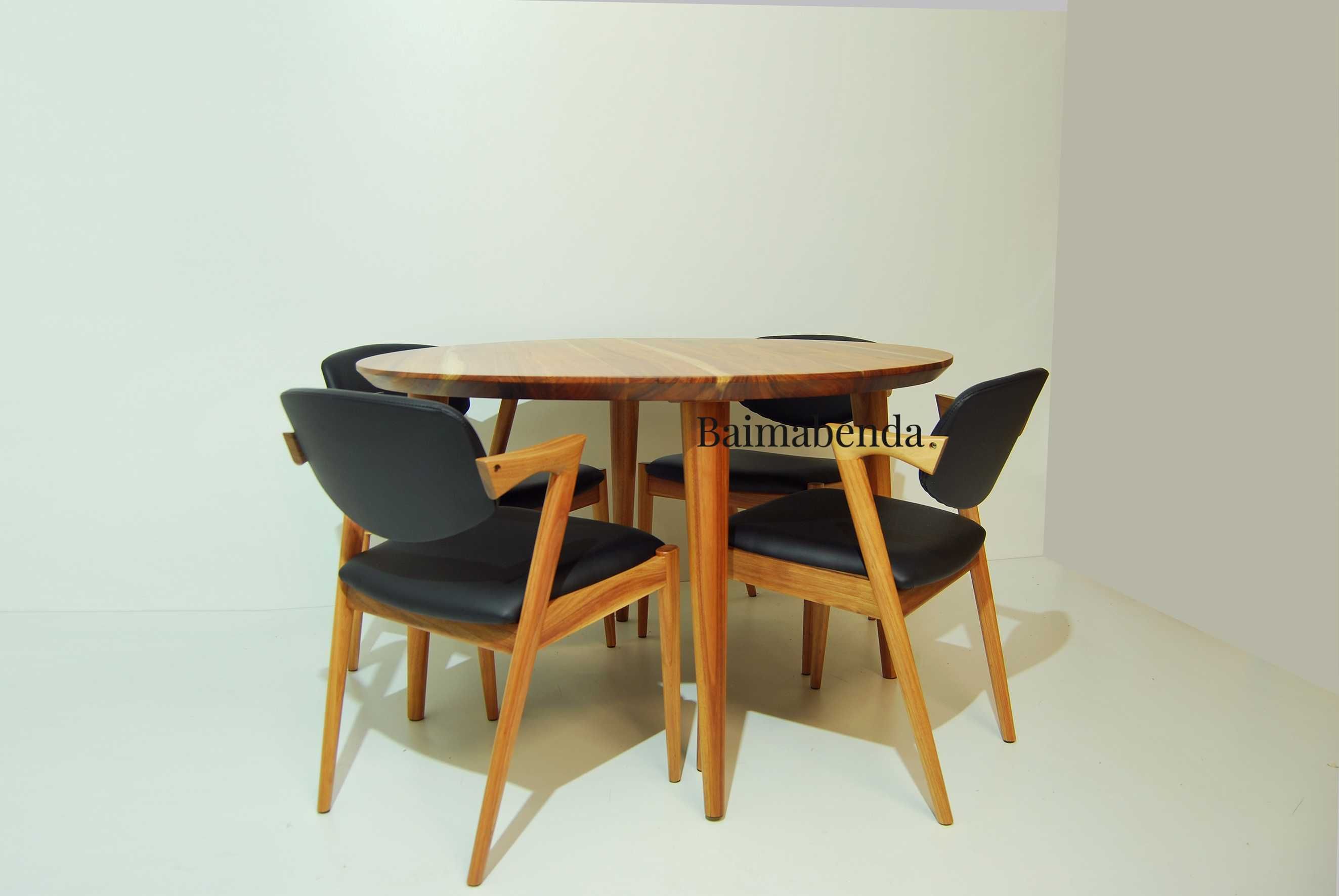 Mesa de jantar madeira maciça retro vintage estilo nórdico