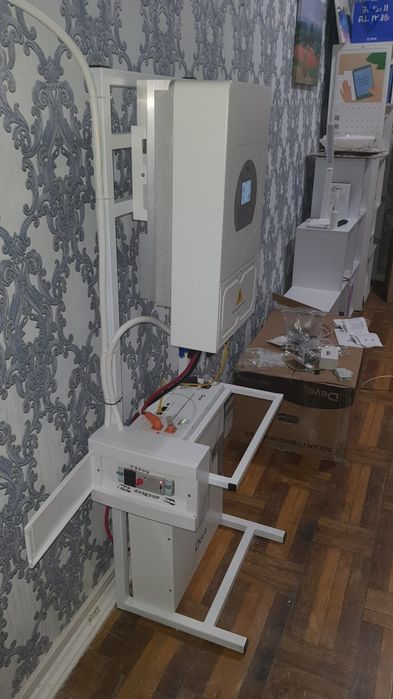 Установка гибридного инвертора, генератора, EcoFlow.  Резервное питани