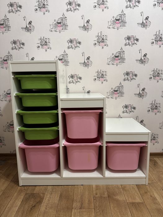 Стелаж з контейнерами Ikea Trofast