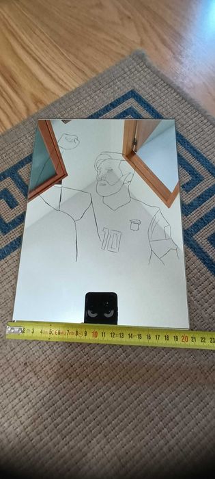 Espelho com desenho interior Messi