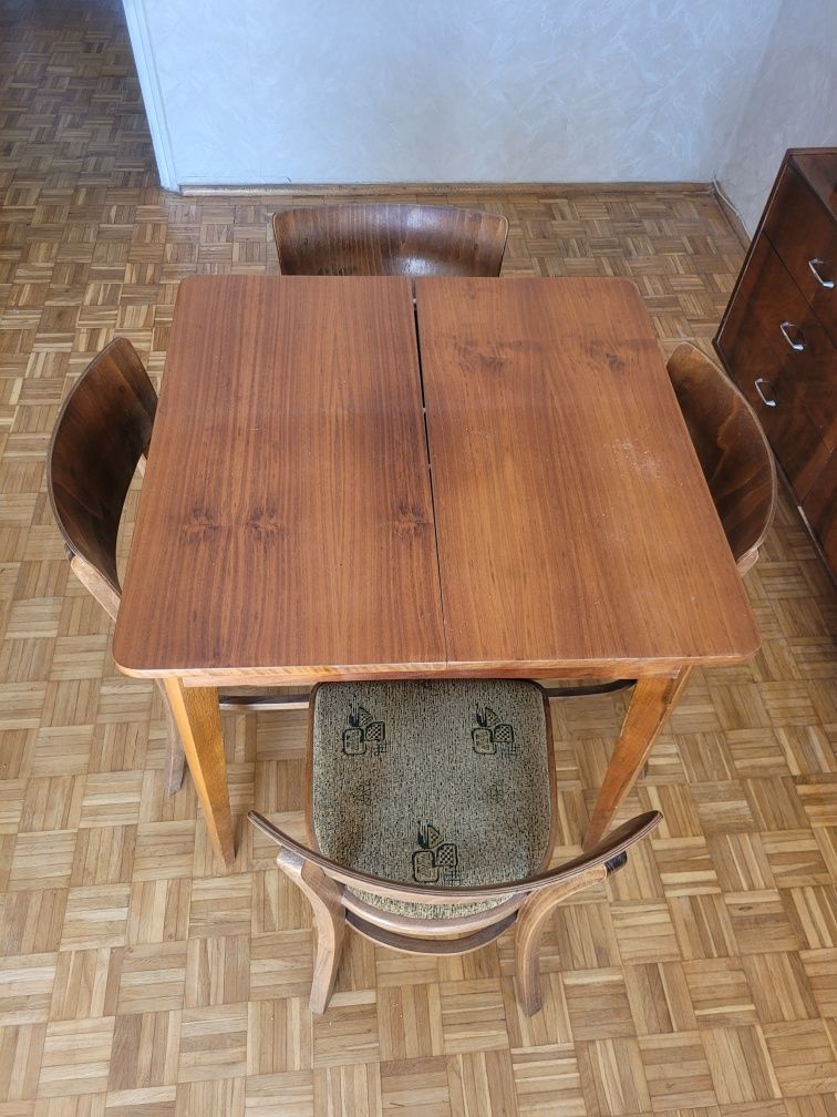 Stare meble antyki stół i krzesła 4 sztuki
