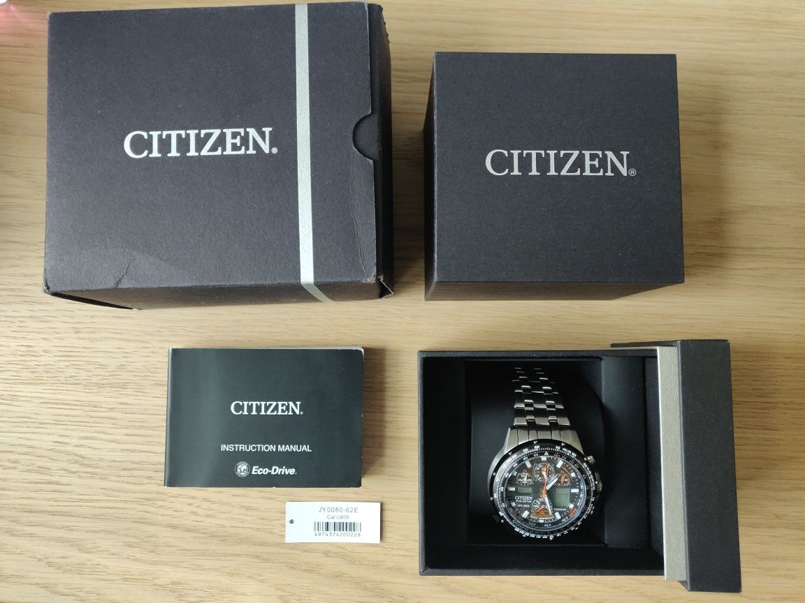 Citizen Skyhawk Promaster Titan JY0080-62E eco-drive u600 pilot saphir