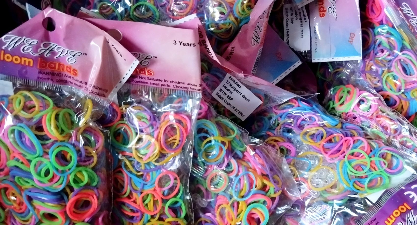 Gumki loom bands 10 opk do robienia bransoletek / warkoczyków