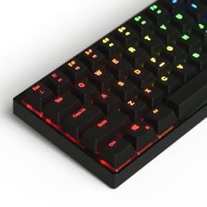 Klawiatura mechaniczna HADES 68 durgod czarna qwerty gateron rgb brown