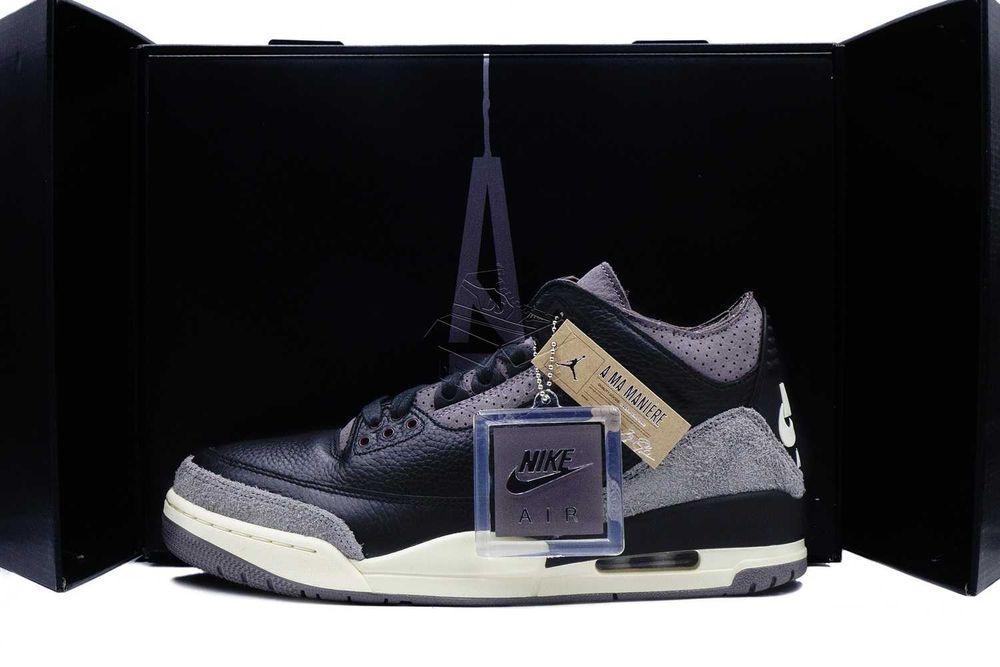 Nike AIR JORDAN 3 A Ma Maniére Black and Flat Pewter / FZ4811–001