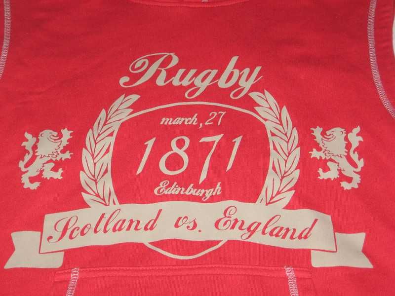 kamizelka kaptur Rugby Anglia 1871 Scotland Edynburg 152 158 S bluza