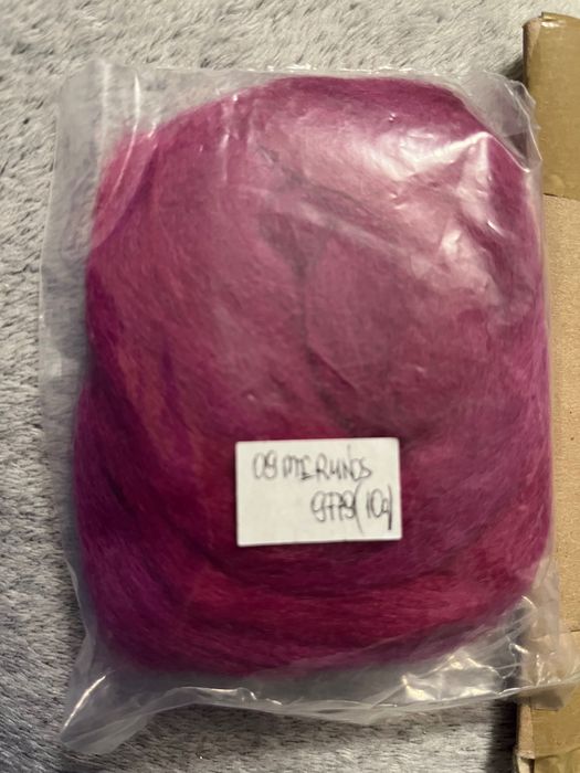 Igła do filcowania + wełna czesankowa czesanka 2 kolory 10gx2