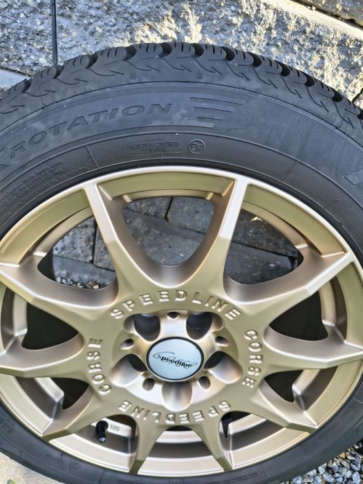 Złote felgi Subaru Speedline SL2 16" 5x100. Edycja limit Opony Zima