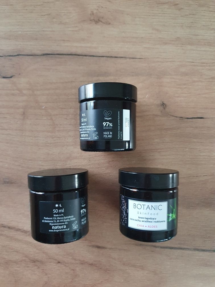 Puste szklane pojemniki słoik kosmetyczny 50 ml