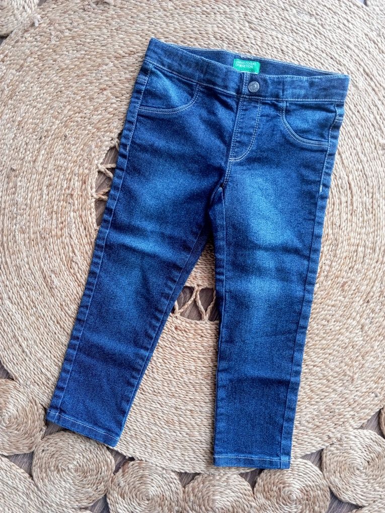 Spodnie legginsy jeansowe jeansy United Colors of Benetton 104
