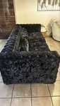 Sofá preto de veludo 250cmx100cm