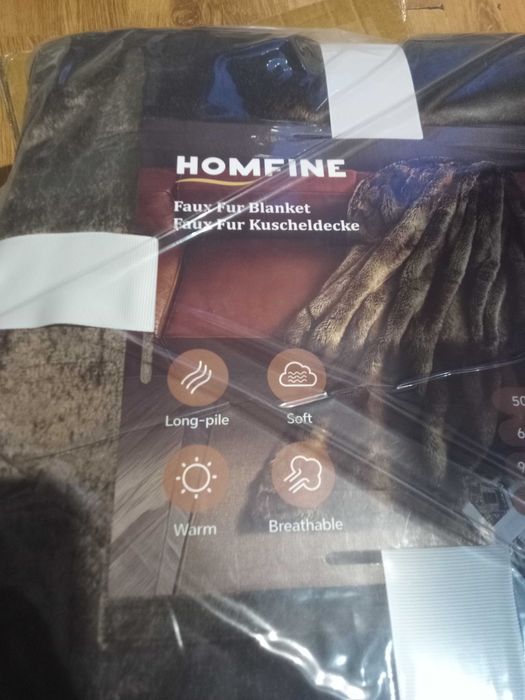 Luksusowy koc imitacja futra firmy Homfine 150x200cm