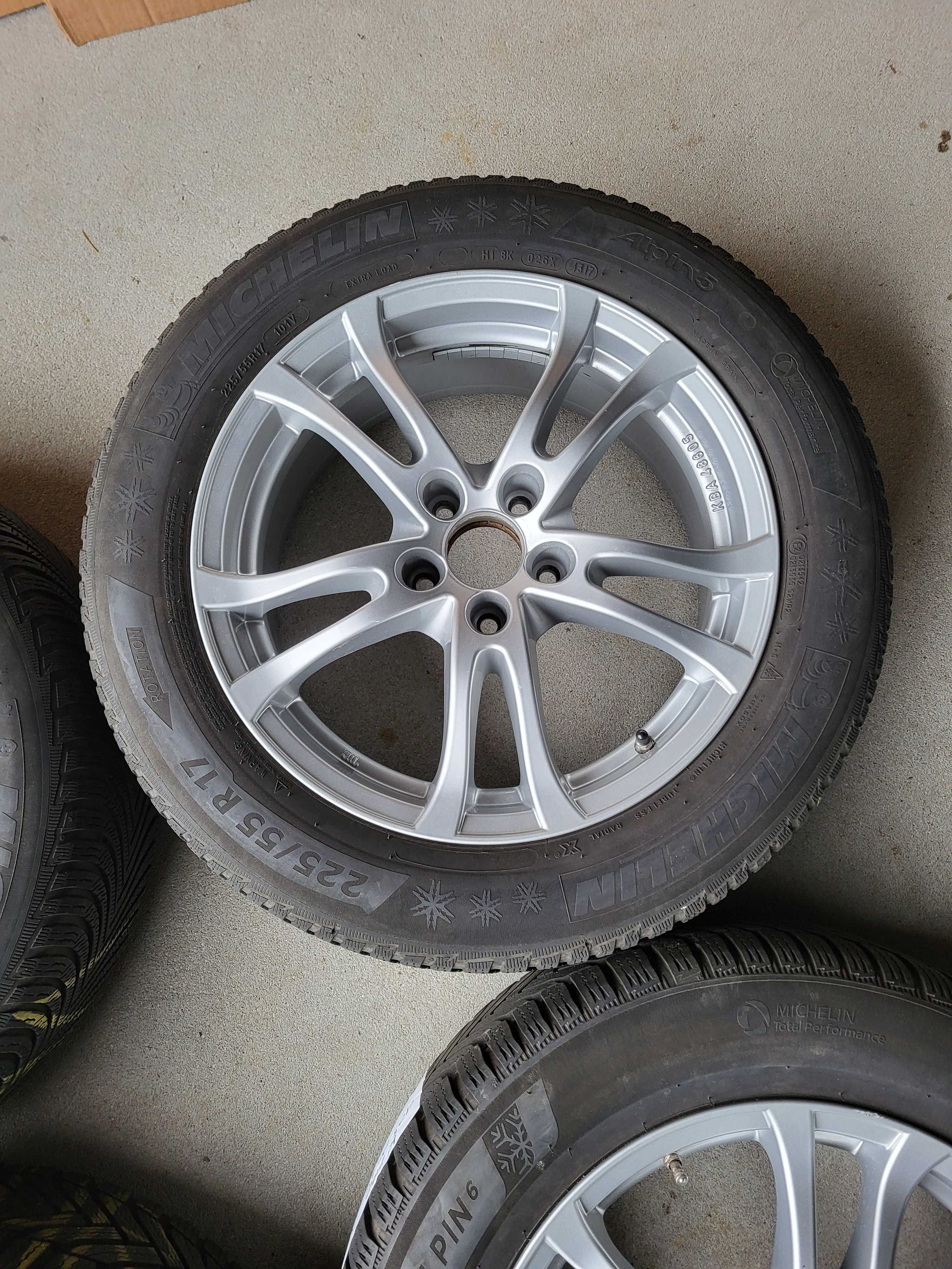 [K272] Koła zimowe 17 Cali 5x112 Michelin 225/55/17 7mm Audi VW