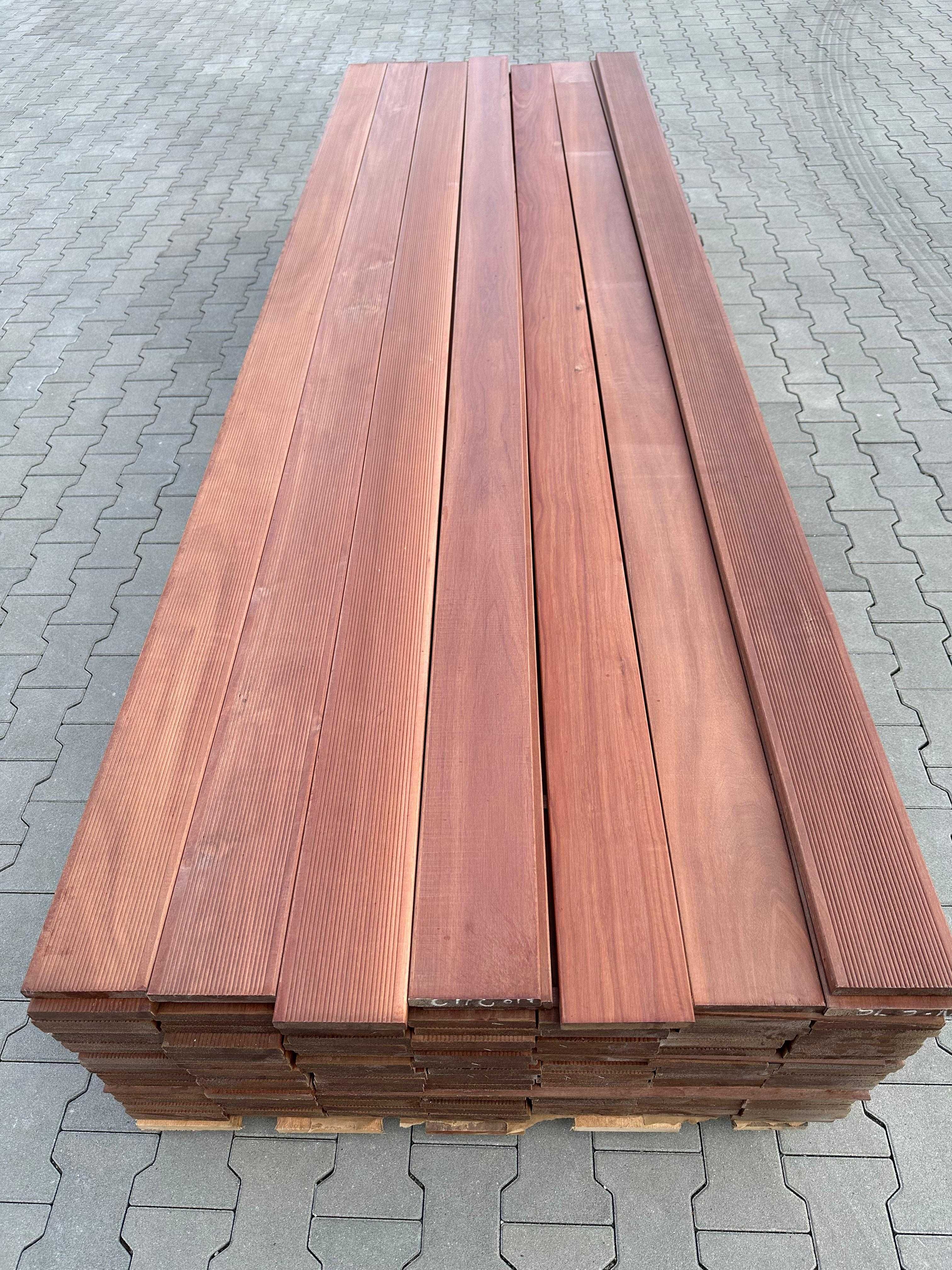 Massaranduba Deska Tarasowa 21x145 Gładki-drobny ryfel Fas KD