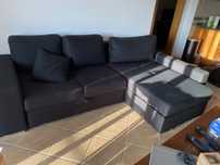 Vende-se sofá preto 3 lugares