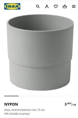 7 vasos de 15cm, muito pouco uso (ikea)