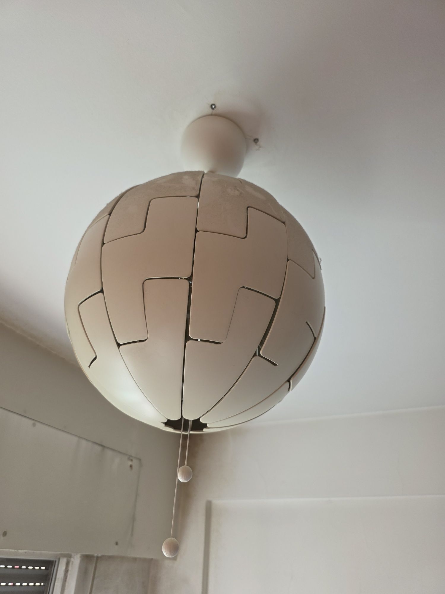 Cadeeiro suspenso branco/branco 35cm