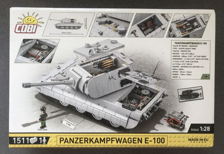 Klocki cobi czołg 2572 Panzerkampfwagen E-100