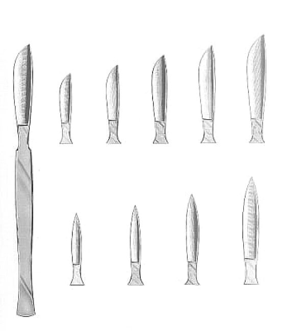 Skalpel chirurgiczny (brzuszasty 4 cm)
