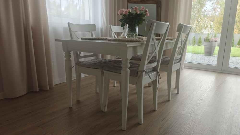 IKEA INGATORP Stół rozkładany biały 155/215x87 cm