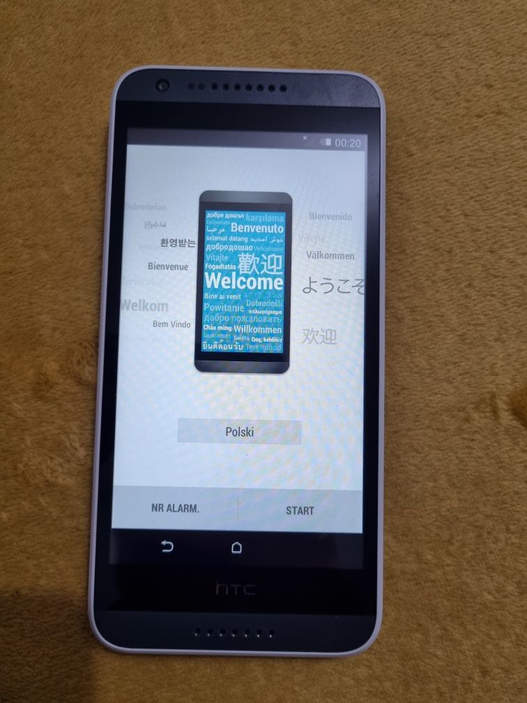HTC Desire 620G dual sim telefon dla seniora pudełko Ładowarka zestaw
