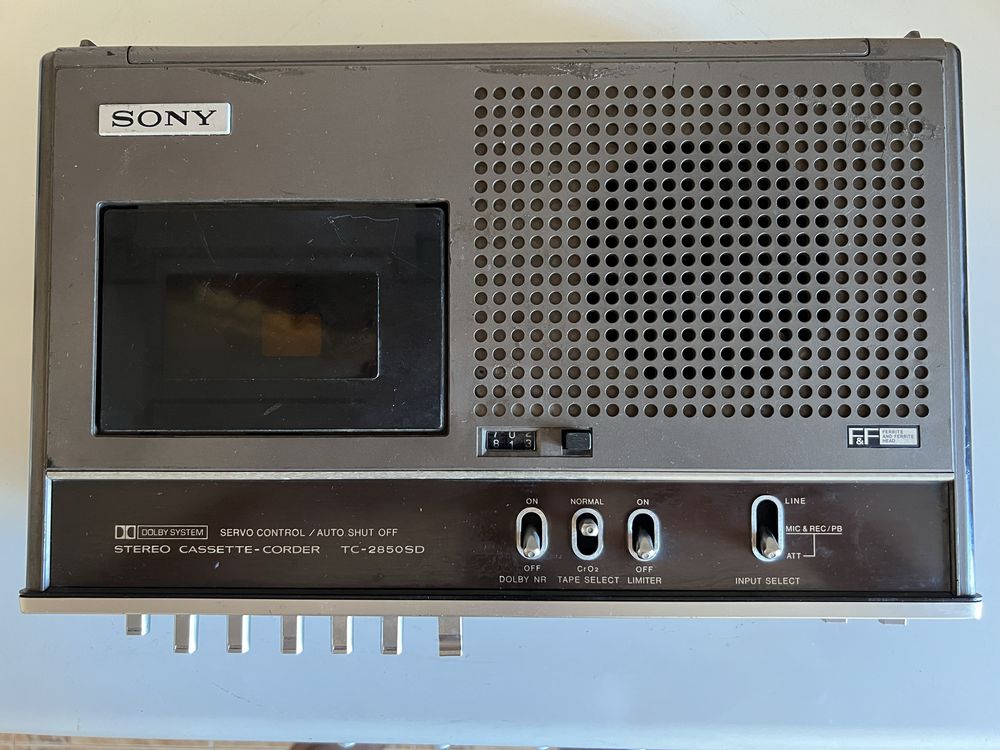 1973. Репортерский стерео рекордер Sony TC 2850SD. Ferrit head