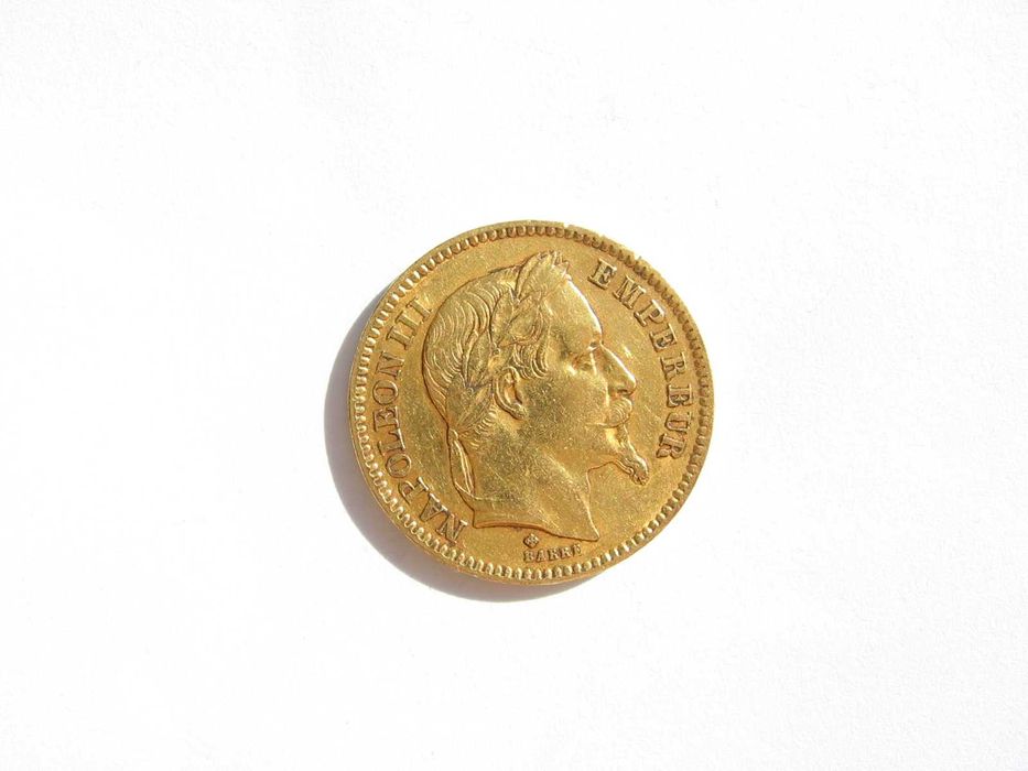 Золотая монета 20 Франков 1854г-6.42грамм-Франц.Республика-Наполеон 3
