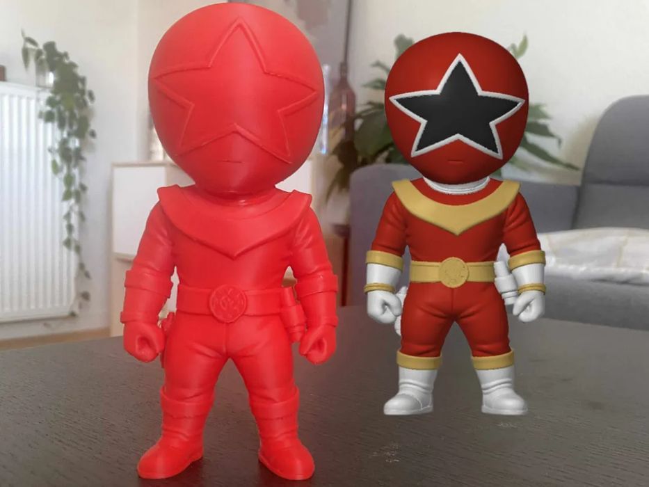 Figura Chibi Red Zeo Ranger - Power Rangers
