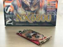 retro karta graficzna na AGP MSI Nvidia GeForce 6800 + pudełko