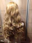 Nowa peruka blond pasemka refleksy piękne loki jak naturalne!