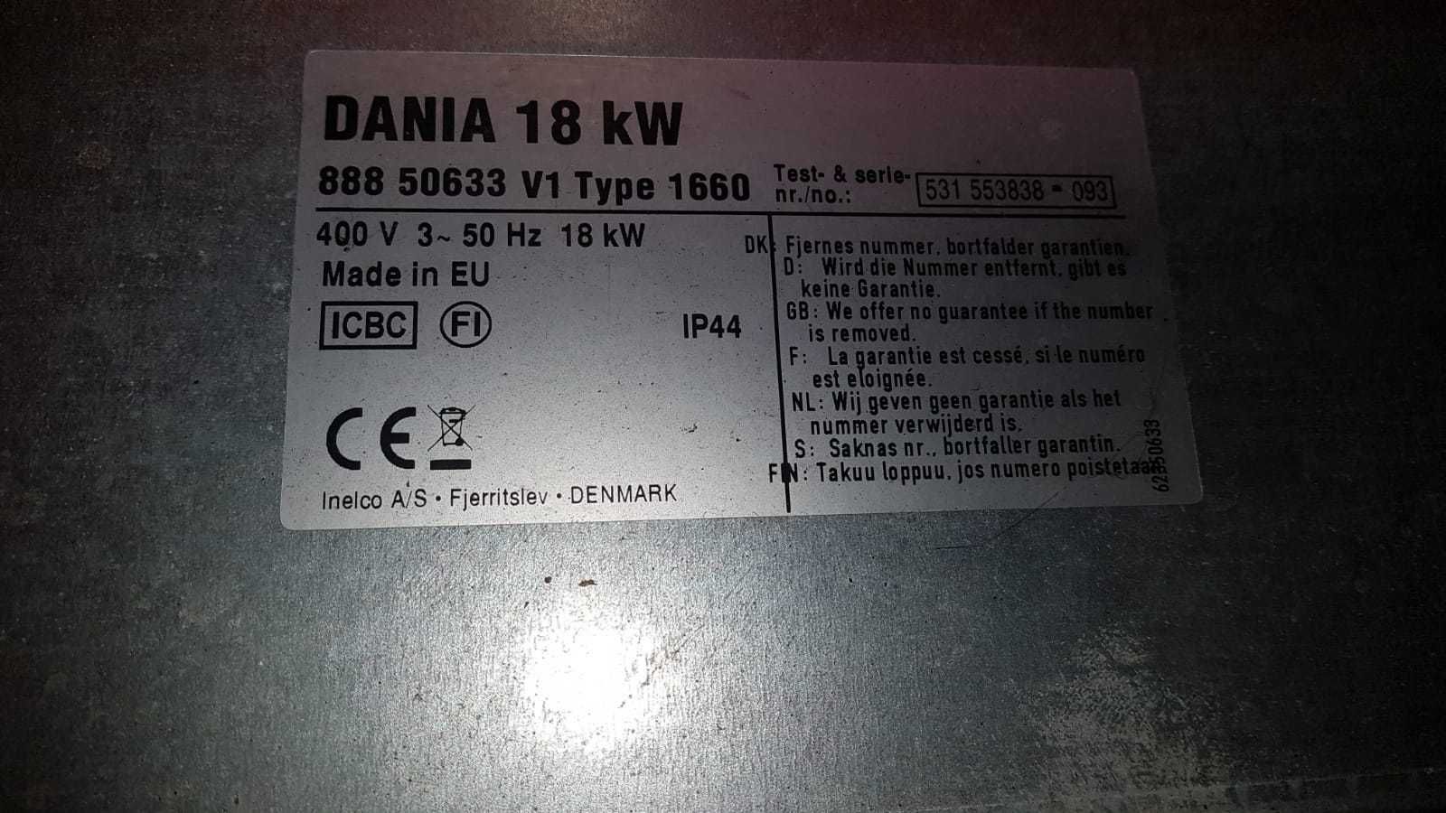 nagrzewnica elektryczna 18kW 18 kW Dania 15kW