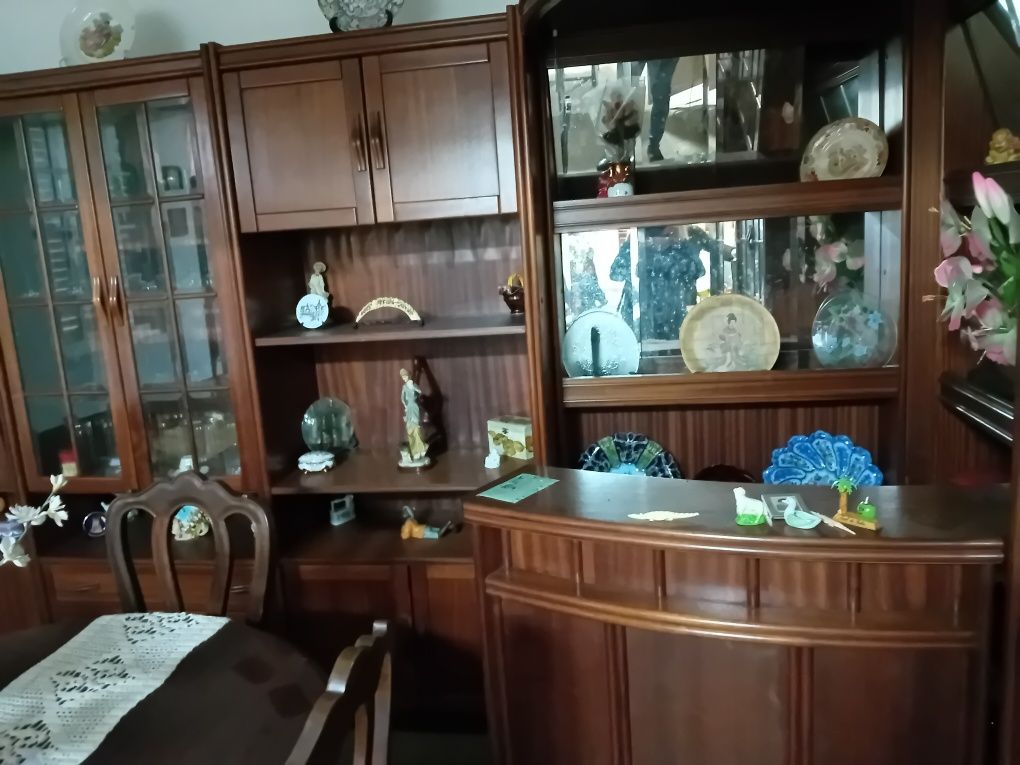 Movel  de sala canto com 6 cadeiras