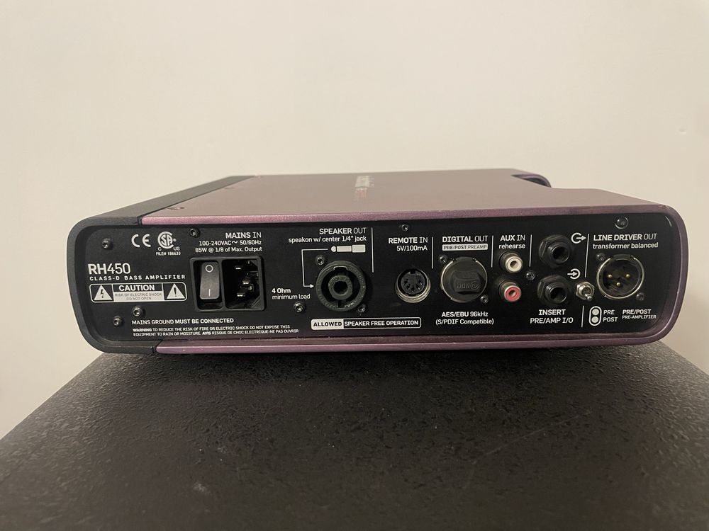 Wzmacniacz basowy TC Electronic RH450 i kolumna RS112