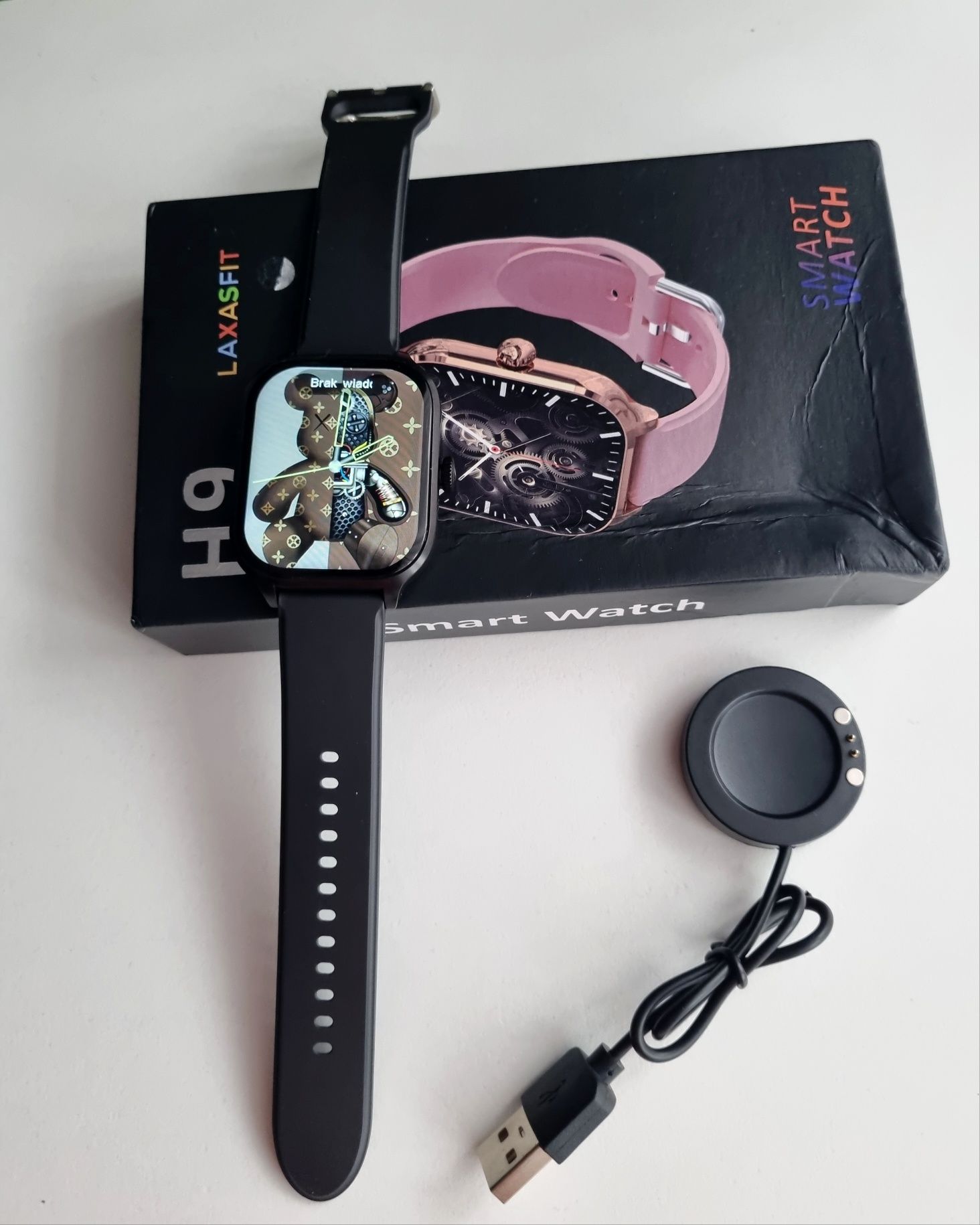 Smartwatch czarny z asystentem głosowy
