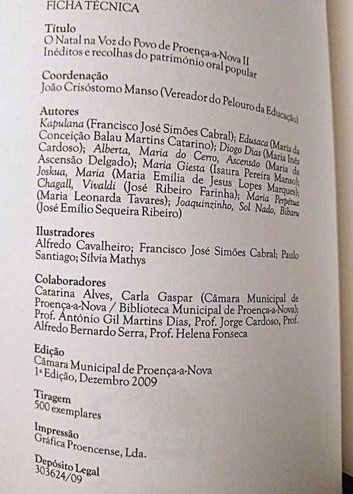 João Crisóstomo Manso - O Natal na Voz do povo de Proença-a-Nova II